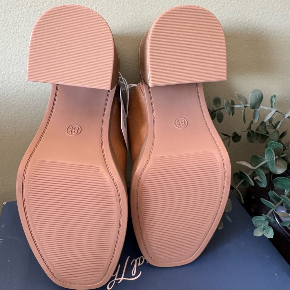 Universal Thread Cognac Leather Platform Mule Clo… - image 5